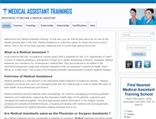 Tablet Screenshot of medicalassistanttrainings.com